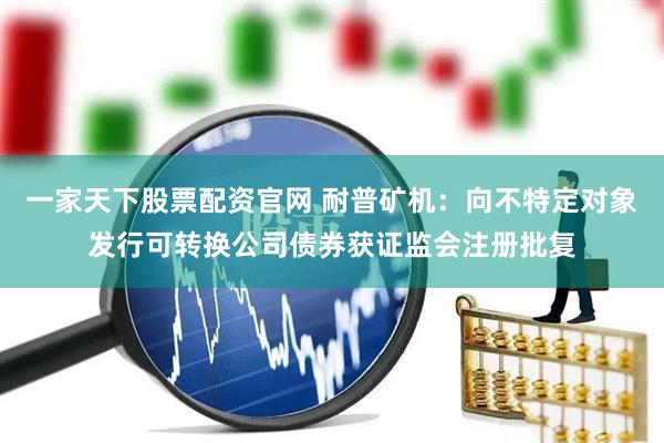 一家天下股票配资官网 耐普矿机：向不特定对象发行可转换公司债券获证监会注册批复